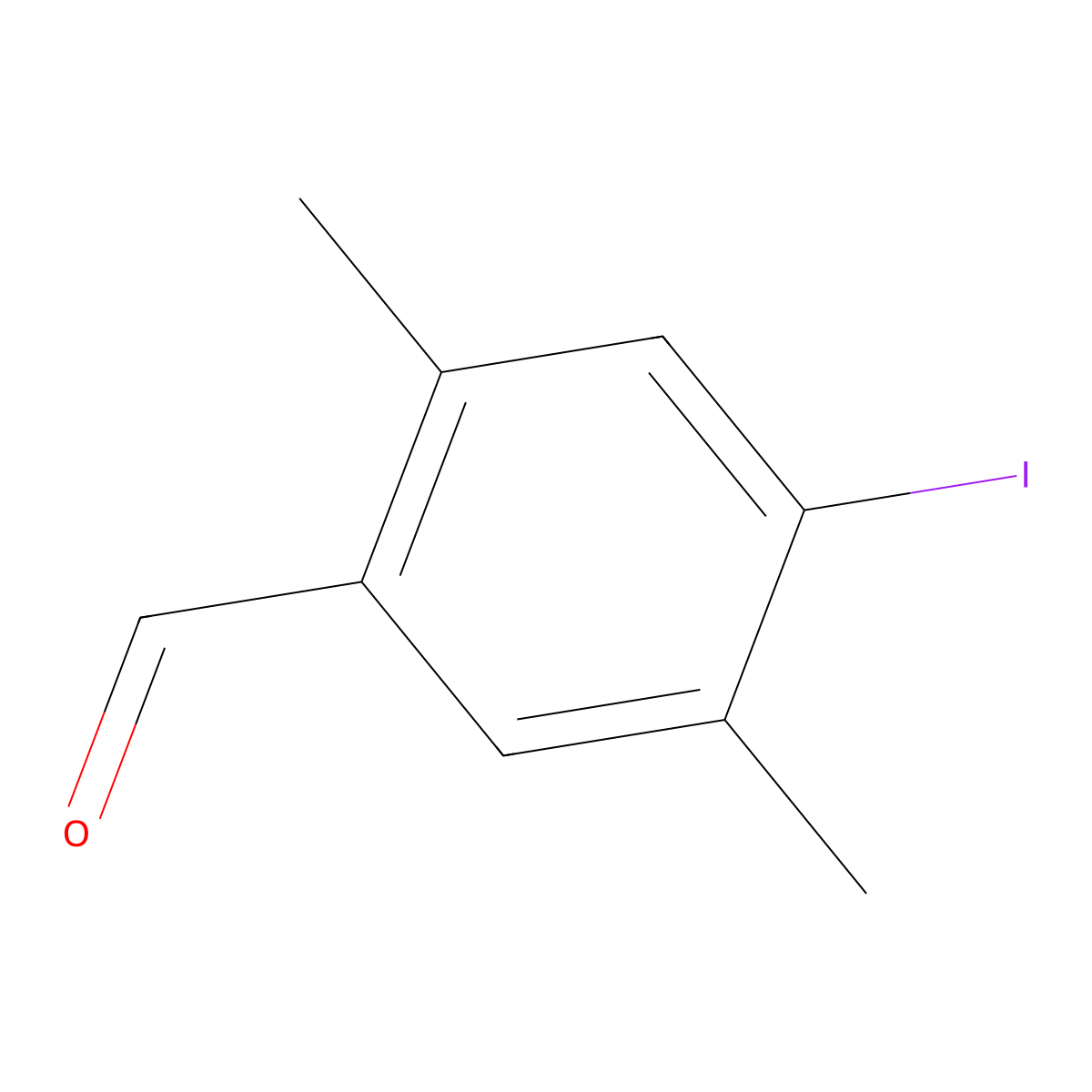 4-Iodo-2,5-dimethylbenzaldehyde molecular structure, CAS 2126161-54-2