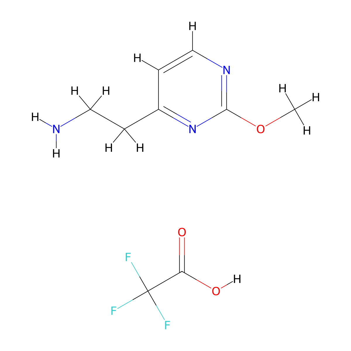 2-(2-Methoxypyrimidin-4-yl)ethan-1-amine 2,2,2-trifluoroacetate molecular structure, CAS 2126161-55-3