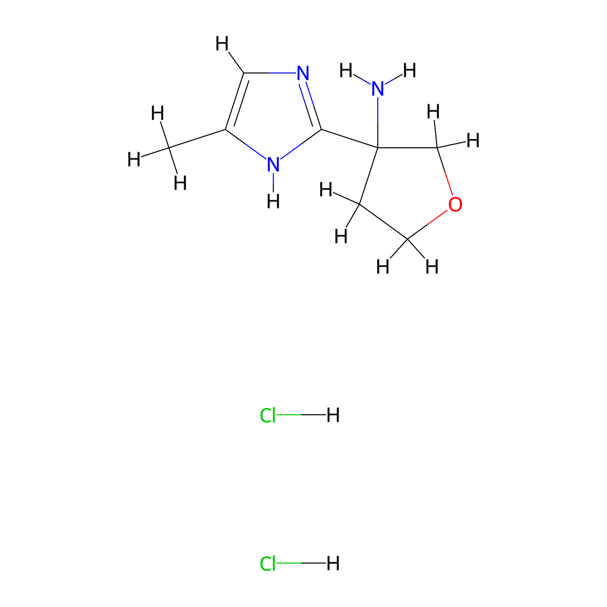 3-(4-Methyl-1H-imidazol-2-yl)oxolan-3-amine dihydrochloride molecular structure, CAS 2126161-60-0