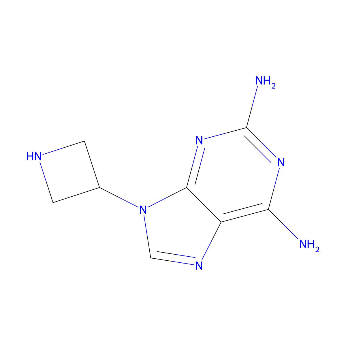 9-(azetidin-3-yl)-9H-purine-2,6-diamine molecular structure, CAS 2126161-70-2