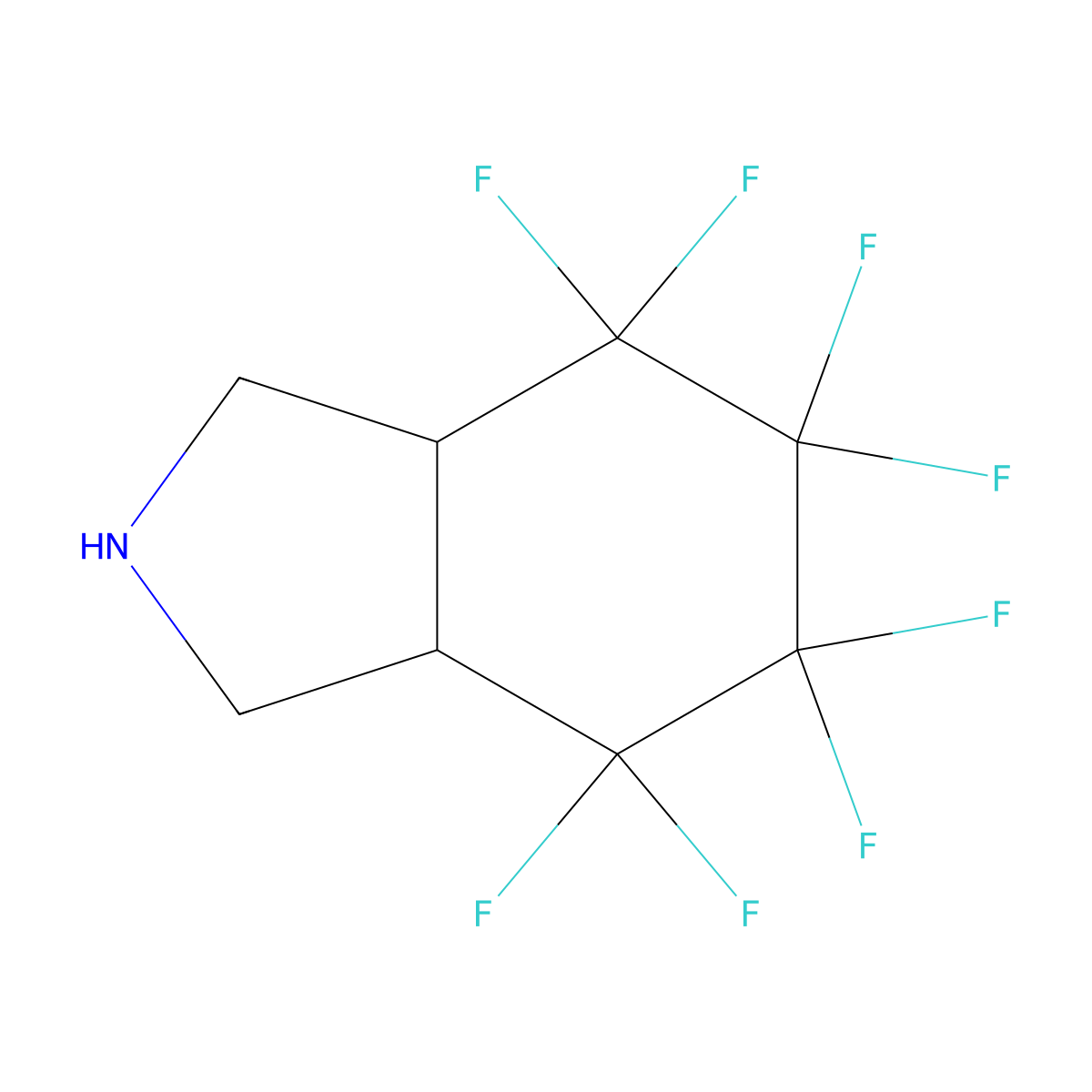4,4,5,5,6,6,7,7-octafluoro-octahydro-1H-isoindole molecular structure, CAS 2126161-72-4