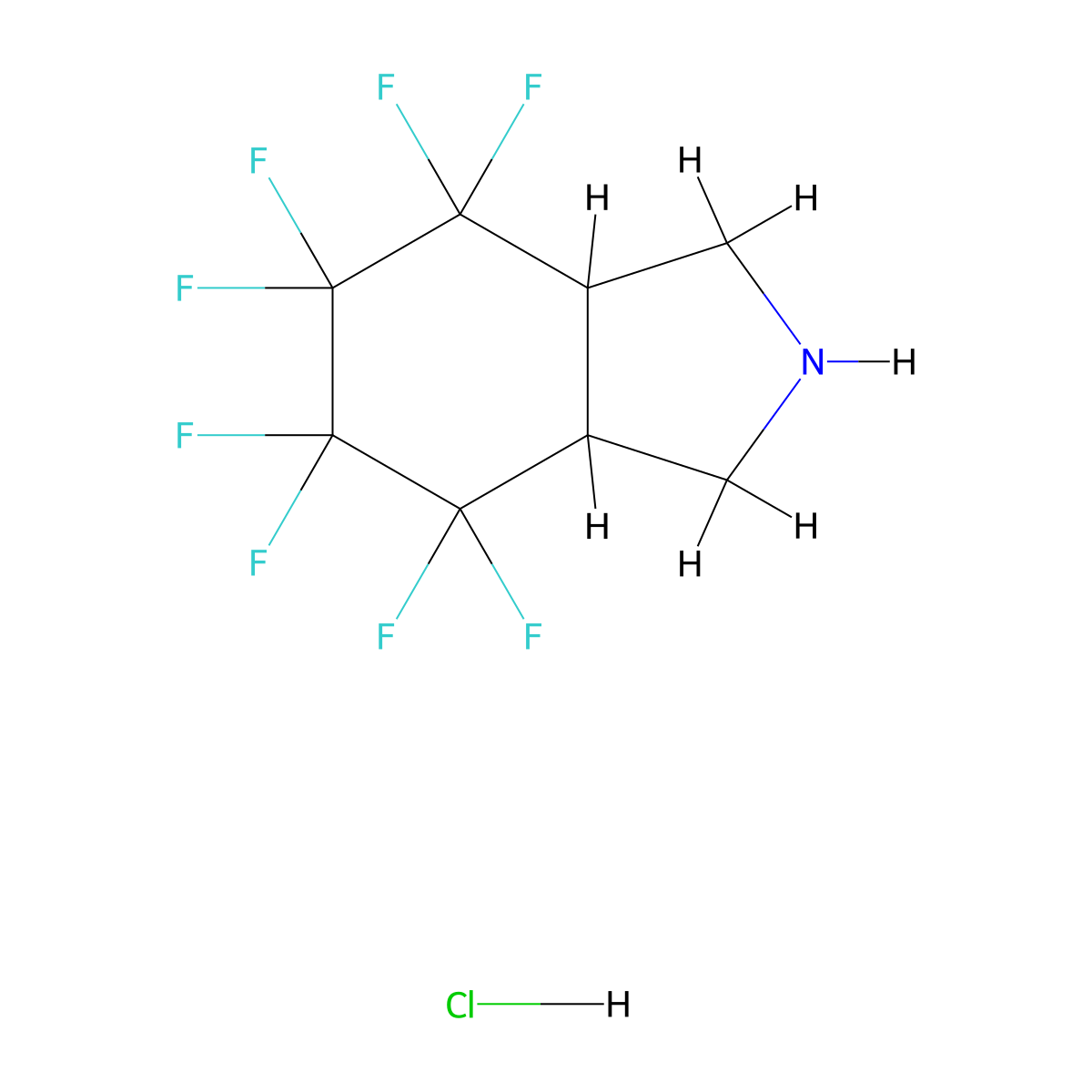 4,4,5,5,6,6,7,7-octafluoro-octahydro-1H-isoindole hydrochloride molecular structure, CAS 2126161-73-5