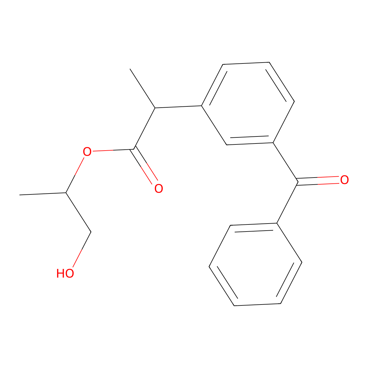 1-Hydroxypropan-2-yl 2-(3-benzoylphenyl)propanoate molecular structure, CAS 2126161-79-1