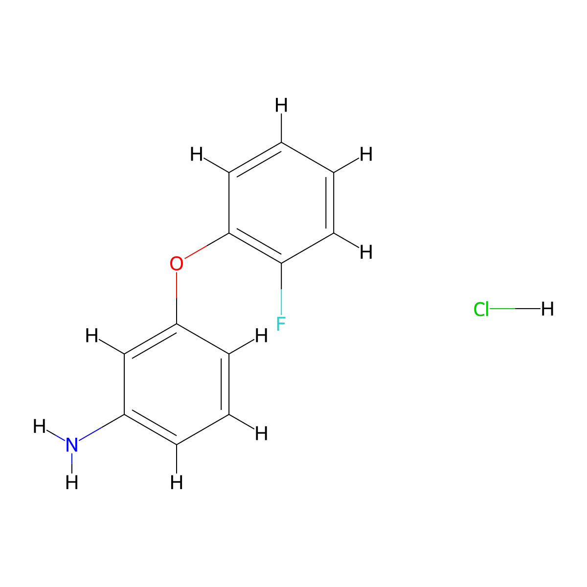 3-(2-Fluorophenoxy)aniline hydrochloride molecular structure, CAS 2126162-08-9