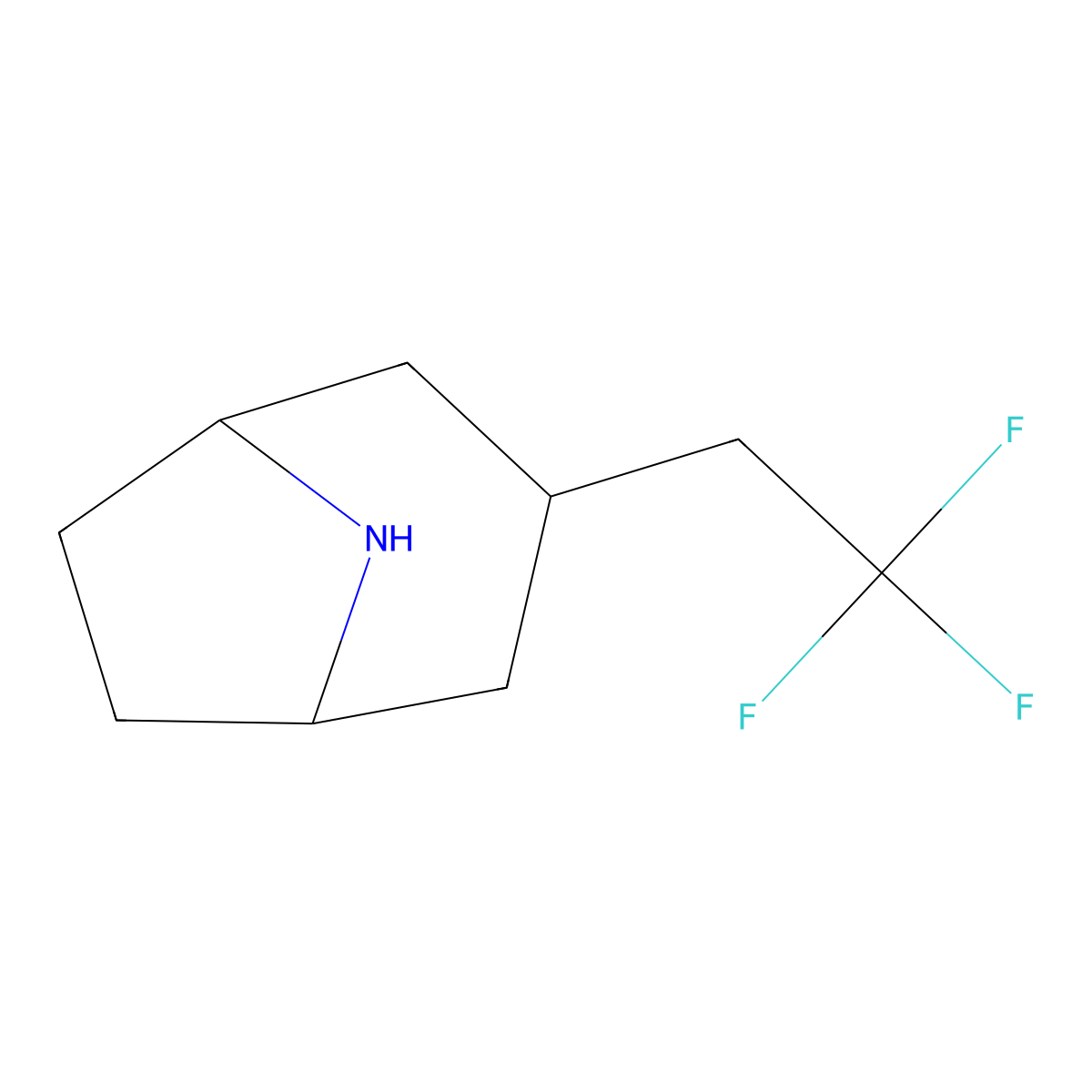 3-(2,2,2-Trifluoroethyl)-8-azabicyclo(3.2.1)octane molecular structure, CAS 2126162-11-4