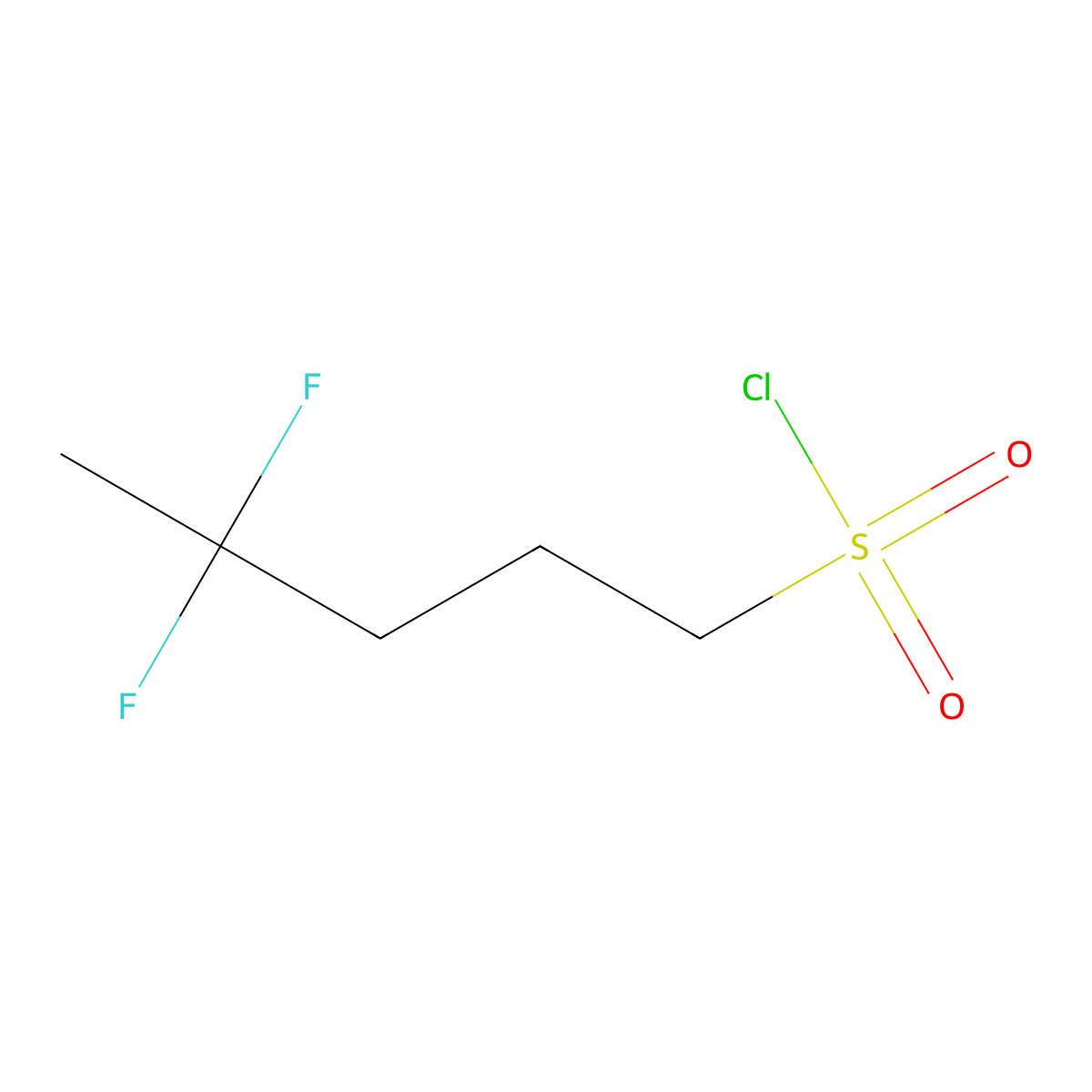 4,4-Difluoropentane-1-sulfonyl chloride molecular structure, CAS 2126162-13-6