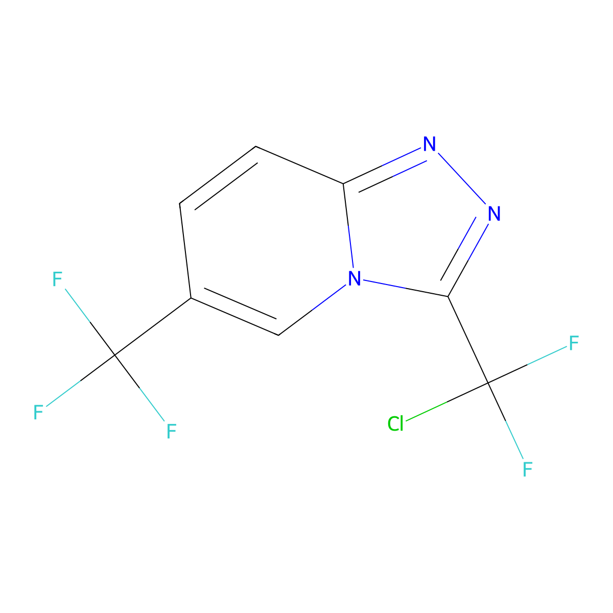 3-(Chlorodifluoromethyl)-6-(trifluoromethyl)-[1,2,4]triazolo[4,3-a]pyridine molecular structure, CAS 2126162-14-7