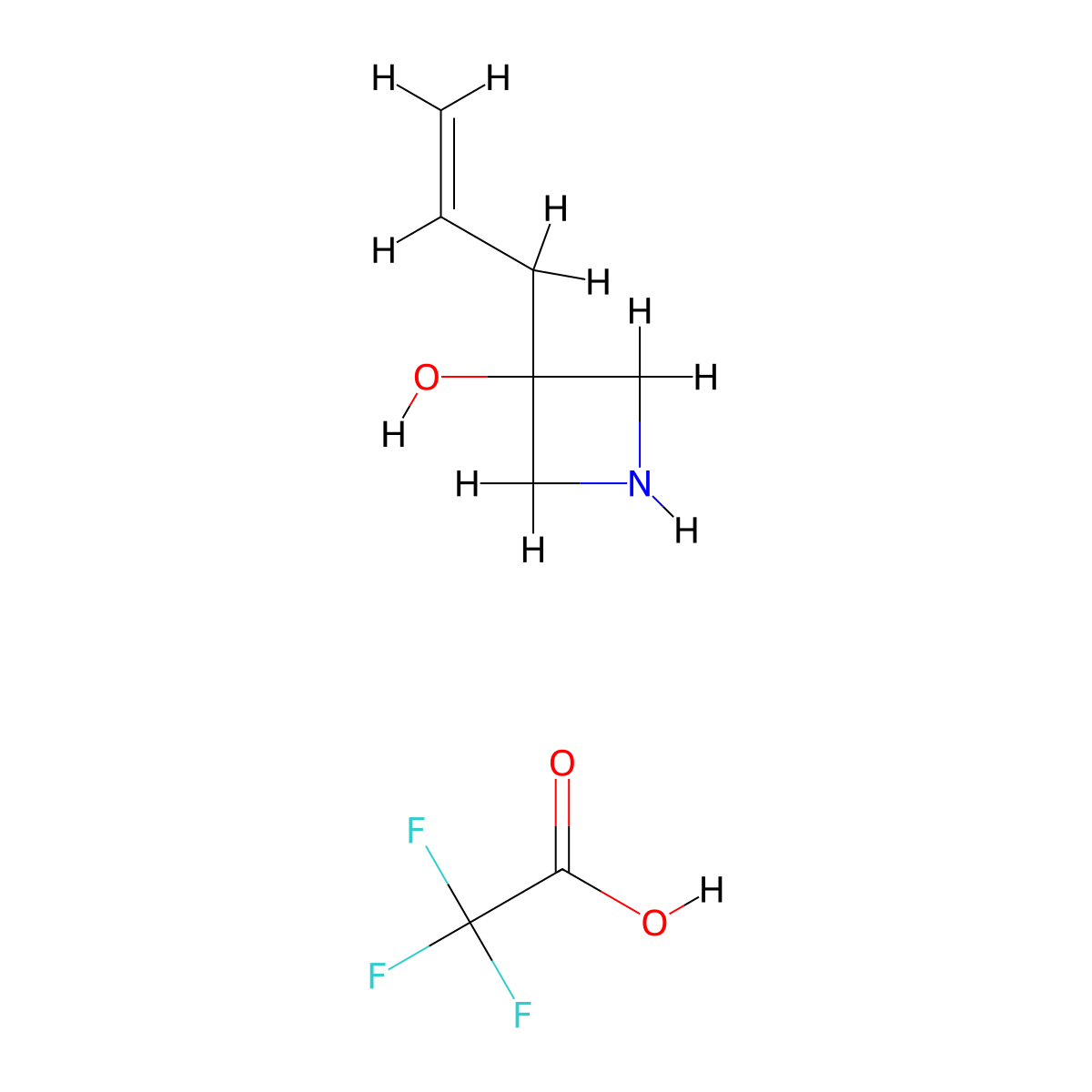 3-(Prop-2-en-1-yl)azetidin-3-ol; trifluoroacetic acid molecular structure, CAS 2126162-15-8