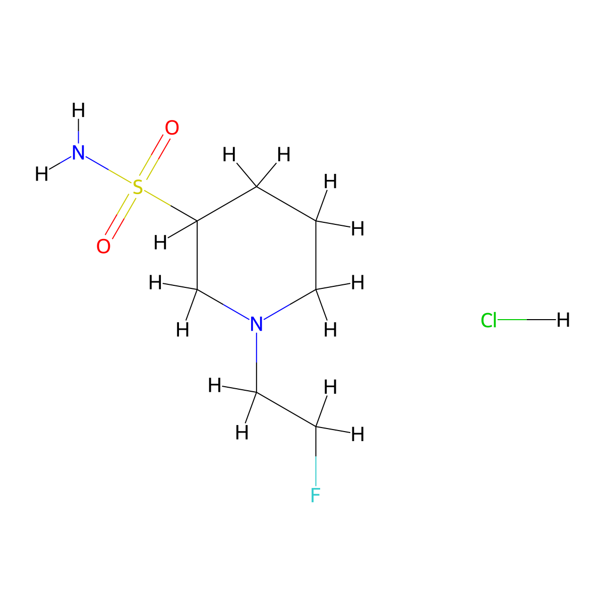 1-(2-Fluoroethyl)piperidine-3-sulfonamide hydrochloride molecular structure, CAS 2126162-43-2