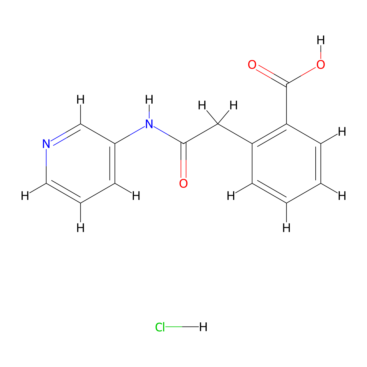 2-(2-Oxo-2-(pyridin-3-ylamino)ethyl)benzoic acid hydrochloride molecular structure, CAS 2126162-60-3