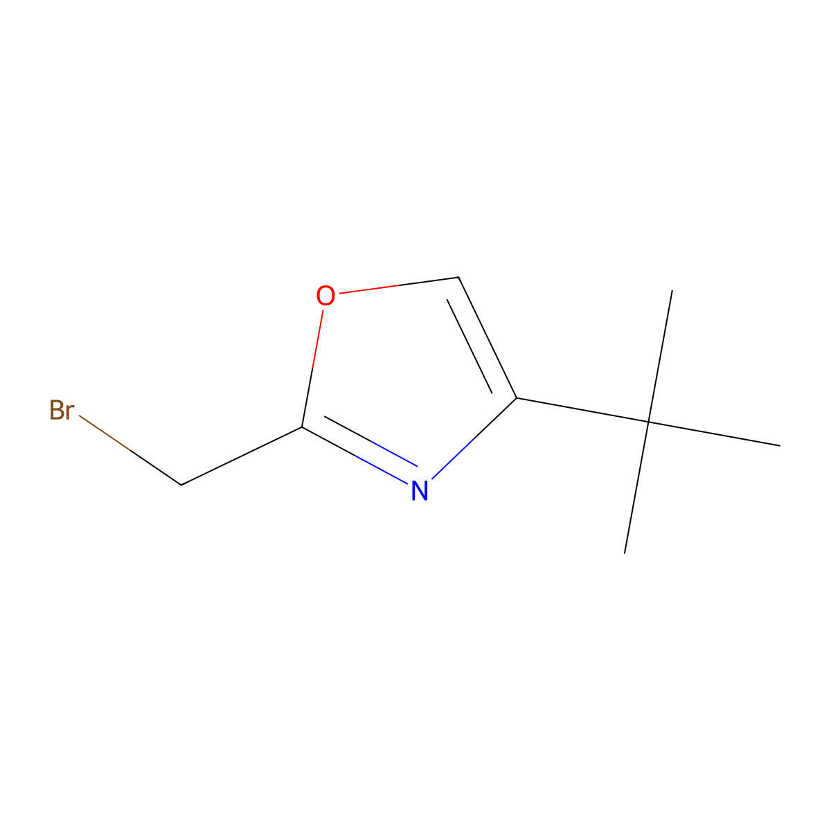 2-(Bromomethyl)-4-tert-butyl-1,3-oxazole molecular structure, CAS 2126162-62-5