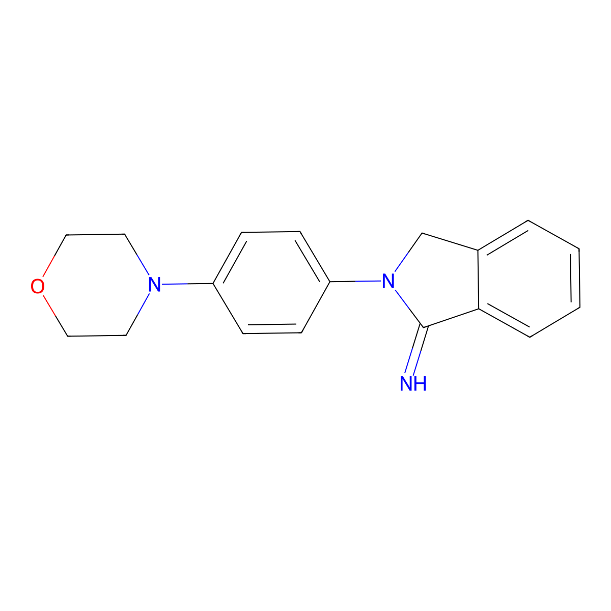 2-[4-(morpholin-4-yl)phenyl]-2,3-dihydro-1H-isoindol-1-imine molecular structure, CAS 2126162-69-2