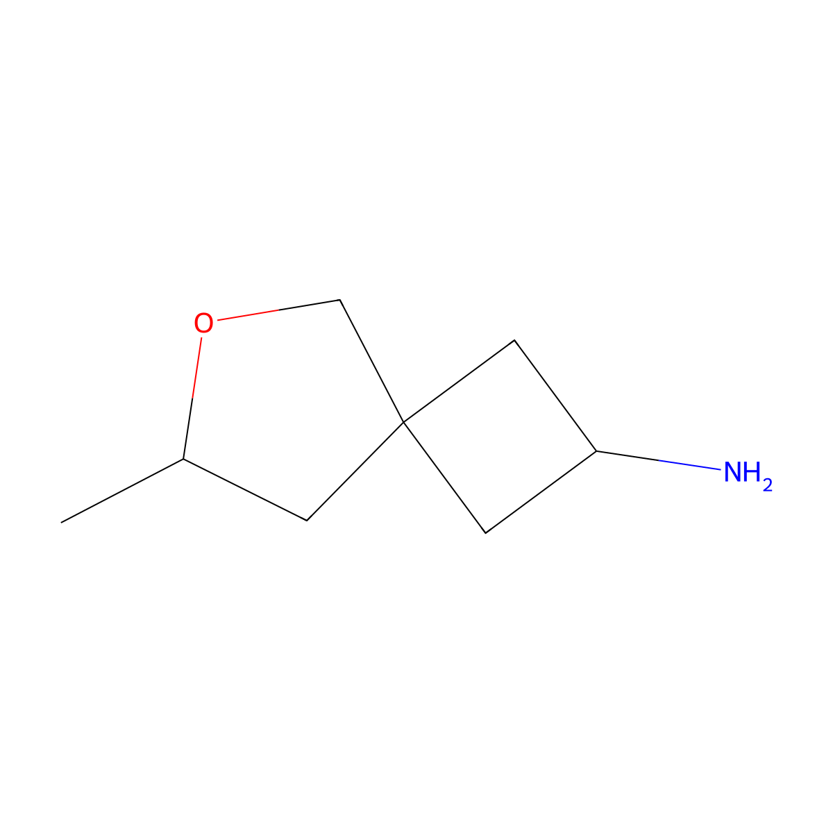 7-Methyl-6-oxaspiro[3.4]octan-2-amine molecular structure, CAS 2126162-79-4