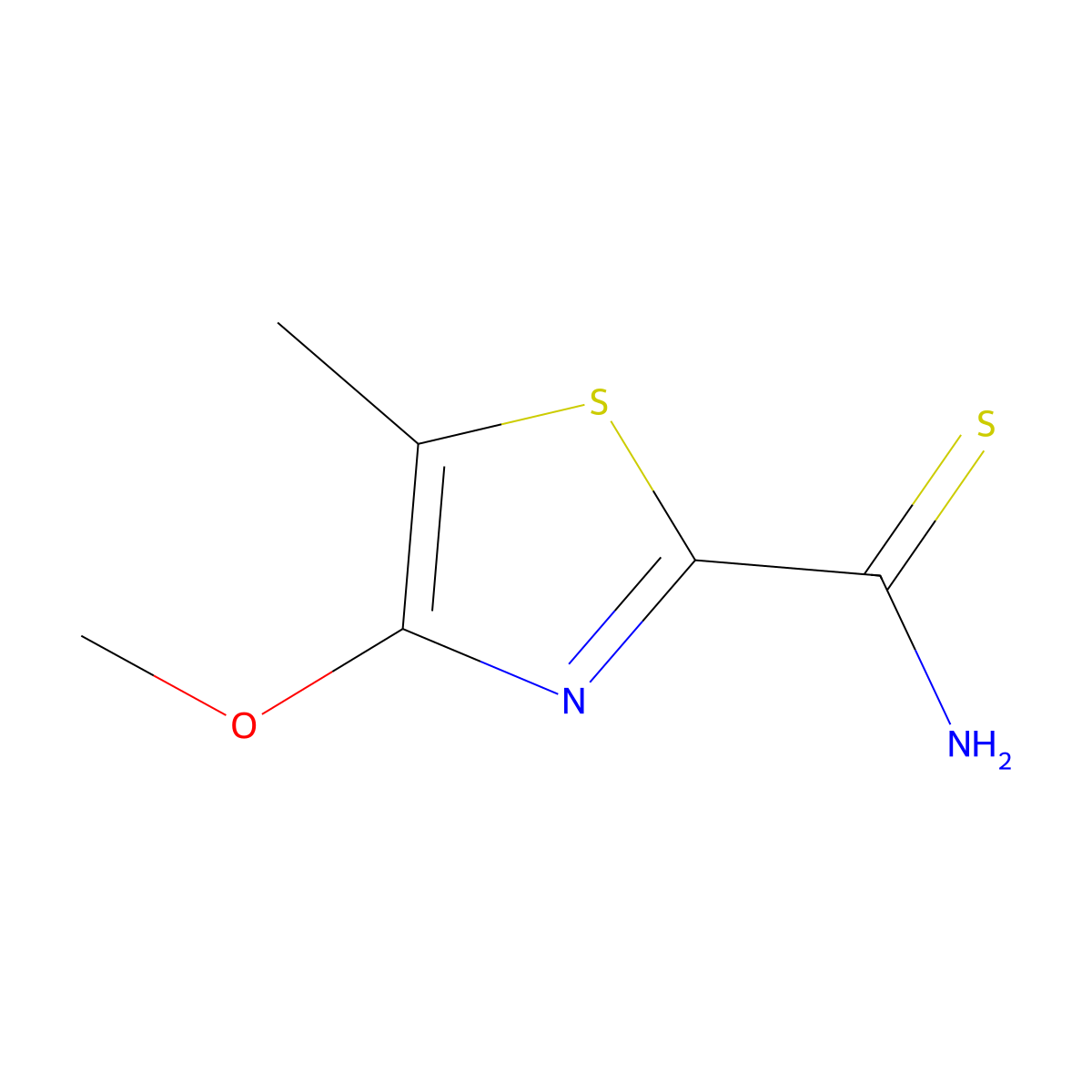 4-Methoxy-5-methyl-1,3-thiazole-2-carbothioamide molecular structure, CAS 2126162-87-4