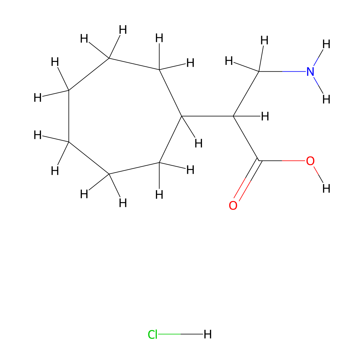 3-Amino-2-cycloheptylpropanoic acid hydrochloride molecular structure, CAS 2126162-89-6