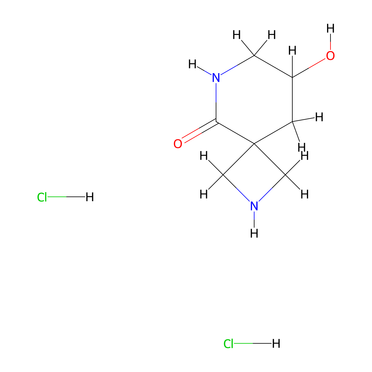 8-Hydroxy-2,6-diazaspiro[3.5]nonan-5-one dihydrochloride molecular structure, CAS 2126162-93-2