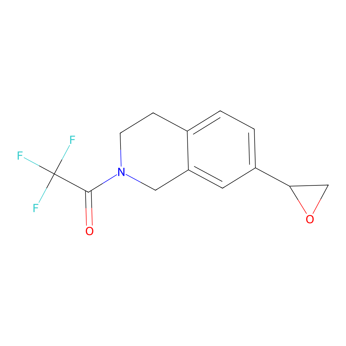 2,2,2-Trifluoro-1-[7-(oxiran-2-yl)-1,2,3,4-tetrahydroisoquinolin-2-yl]ethan-1-one molecular structure, CAS 2126162-97-6
