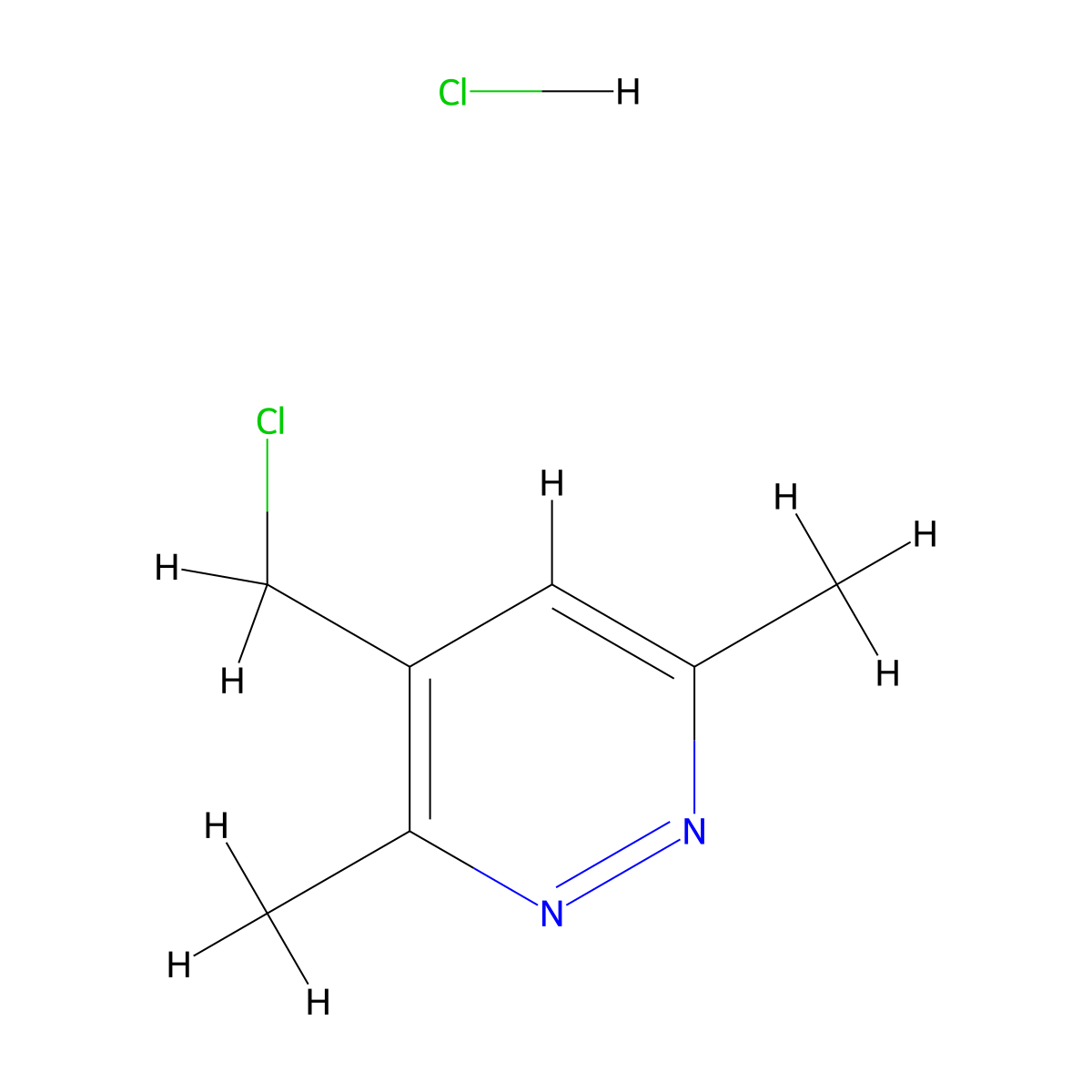 4-(Chloromethyl)-3,6-dimethylpyridazine hydrochloride molecular structure, CAS 2126163-00-4
