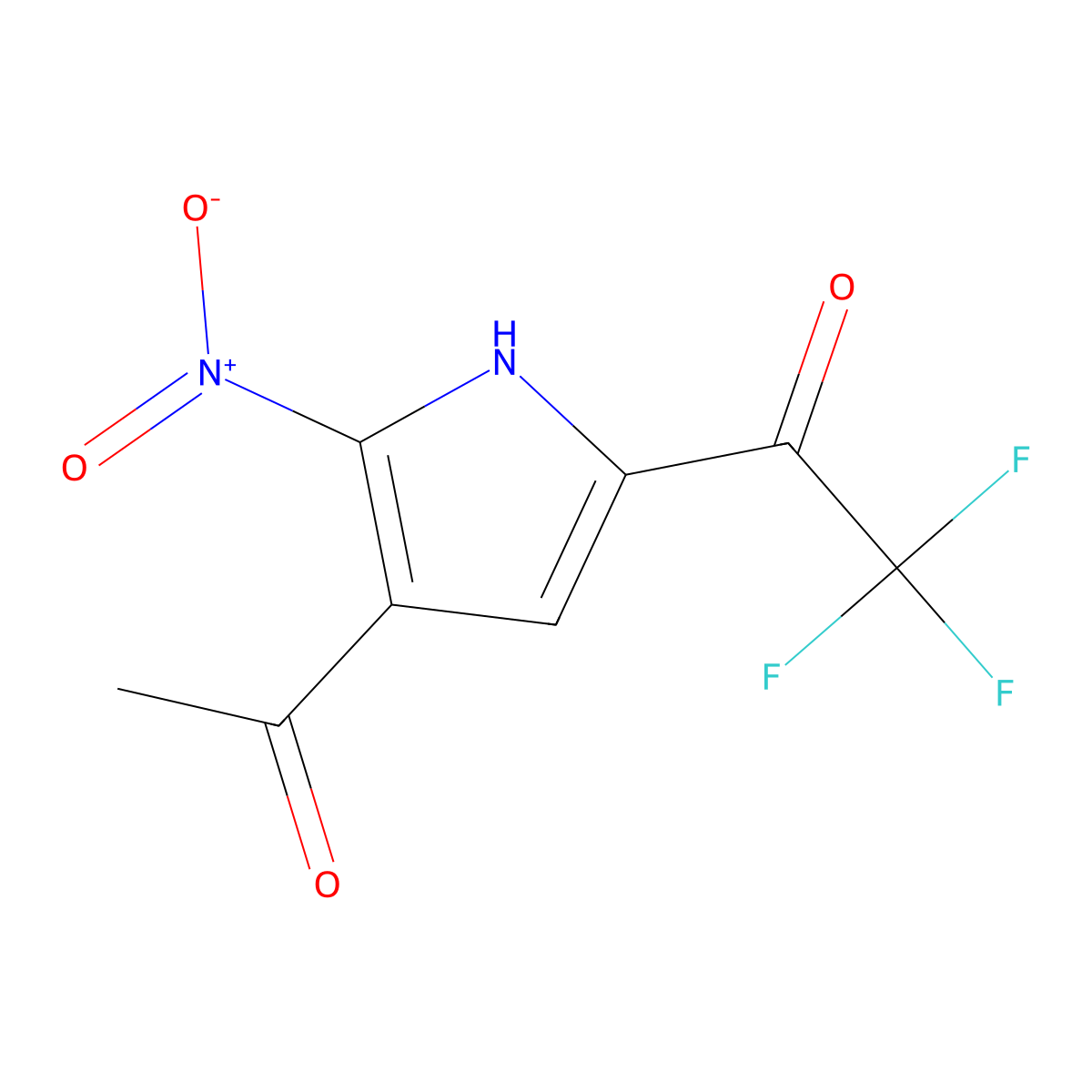 1-(4-Acetyl-5-nitro-1H-pyrrol-2-yl)-2,2,2-trifluoroethan-1-one molecular structure, CAS 2126163-04-8