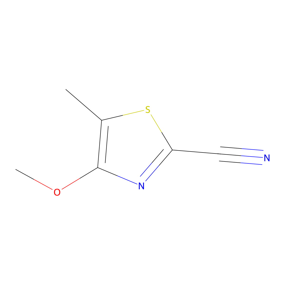 4-Methoxy-5-methyl-1,3-thiazole-2-carbonitrile molecular structure, CAS 2126163-05-9