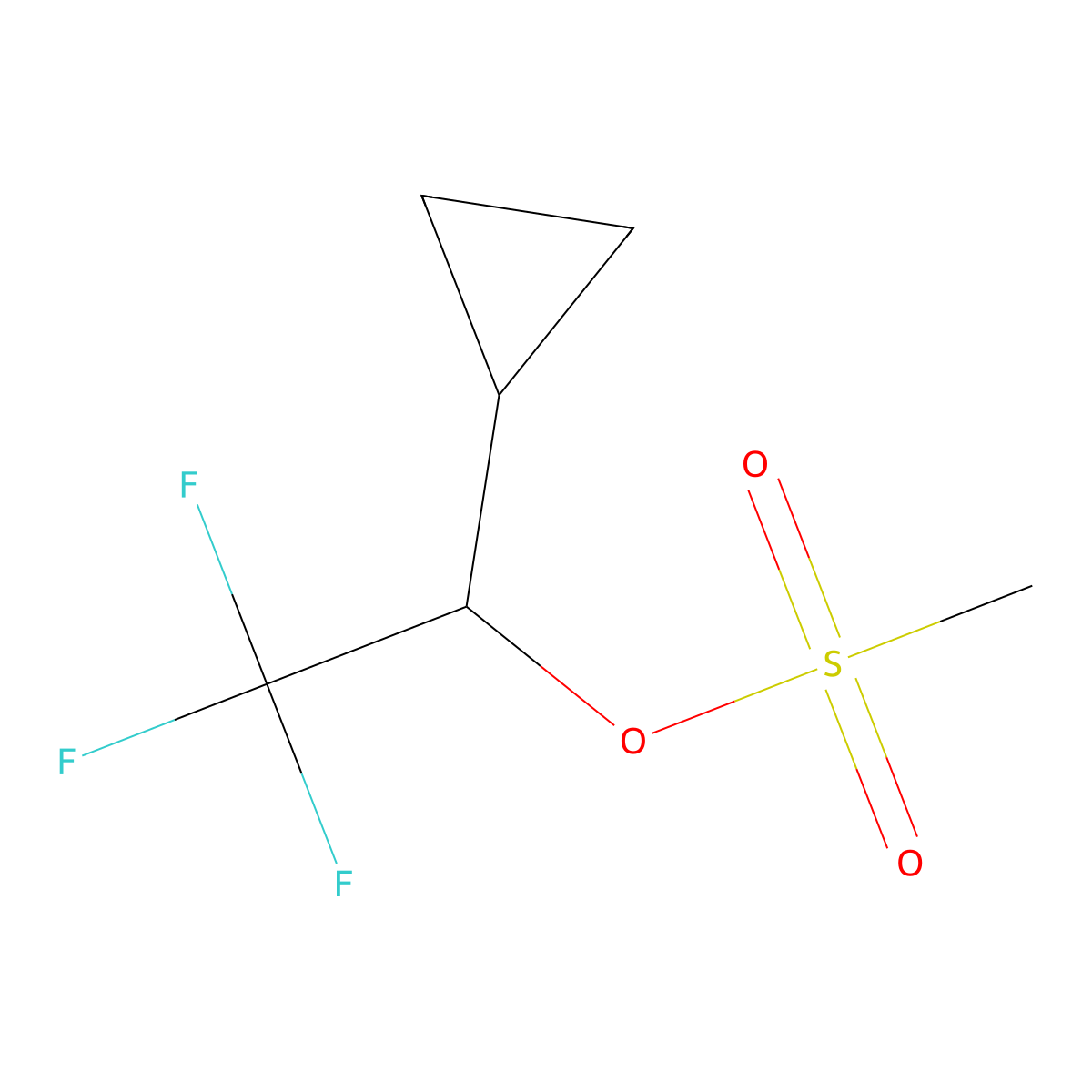 1-Cyclopropyl-2,2,2-trifluoroethyl methanesulfonate molecular structure, CAS 2126163-06-0