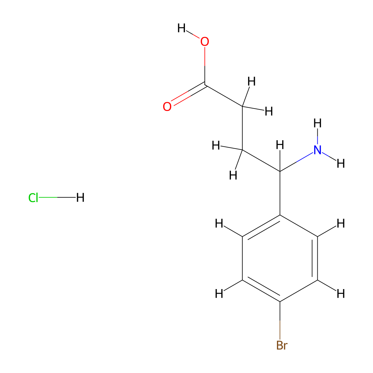 4-Amino-4-(4-bromophenyl)butanoic acid hydrochloride molecular structure, CAS 2126163-07-1