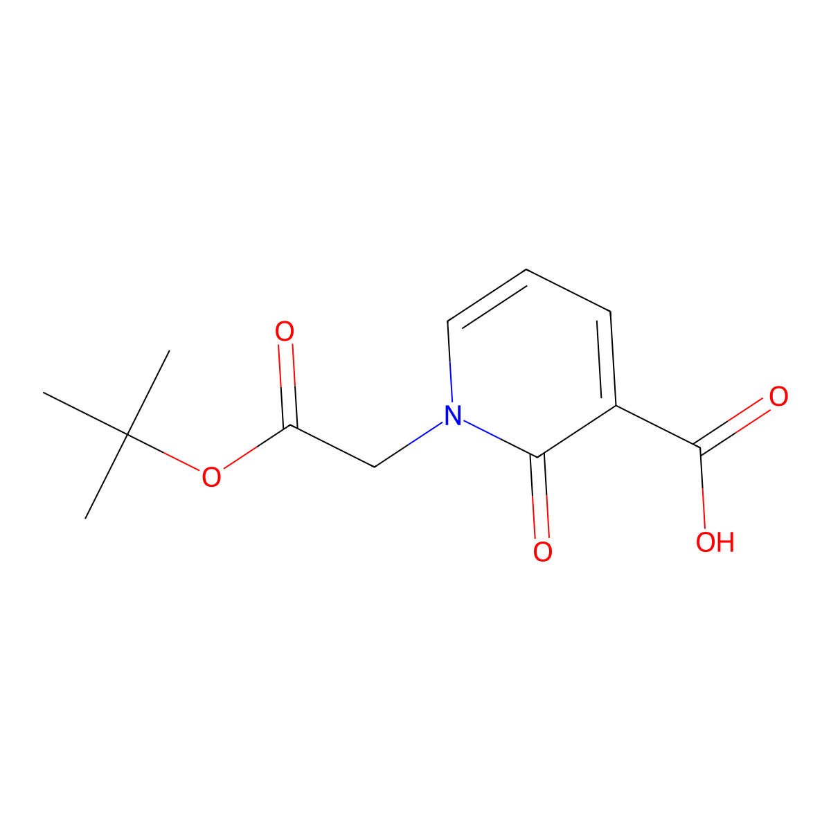 1-[2-(Tert-butoxy)-2-oxoethyl]-2-oxo-1,2-dihydropyridine-3-carboxylic acid molecular structure, CAS 2126163-09-3