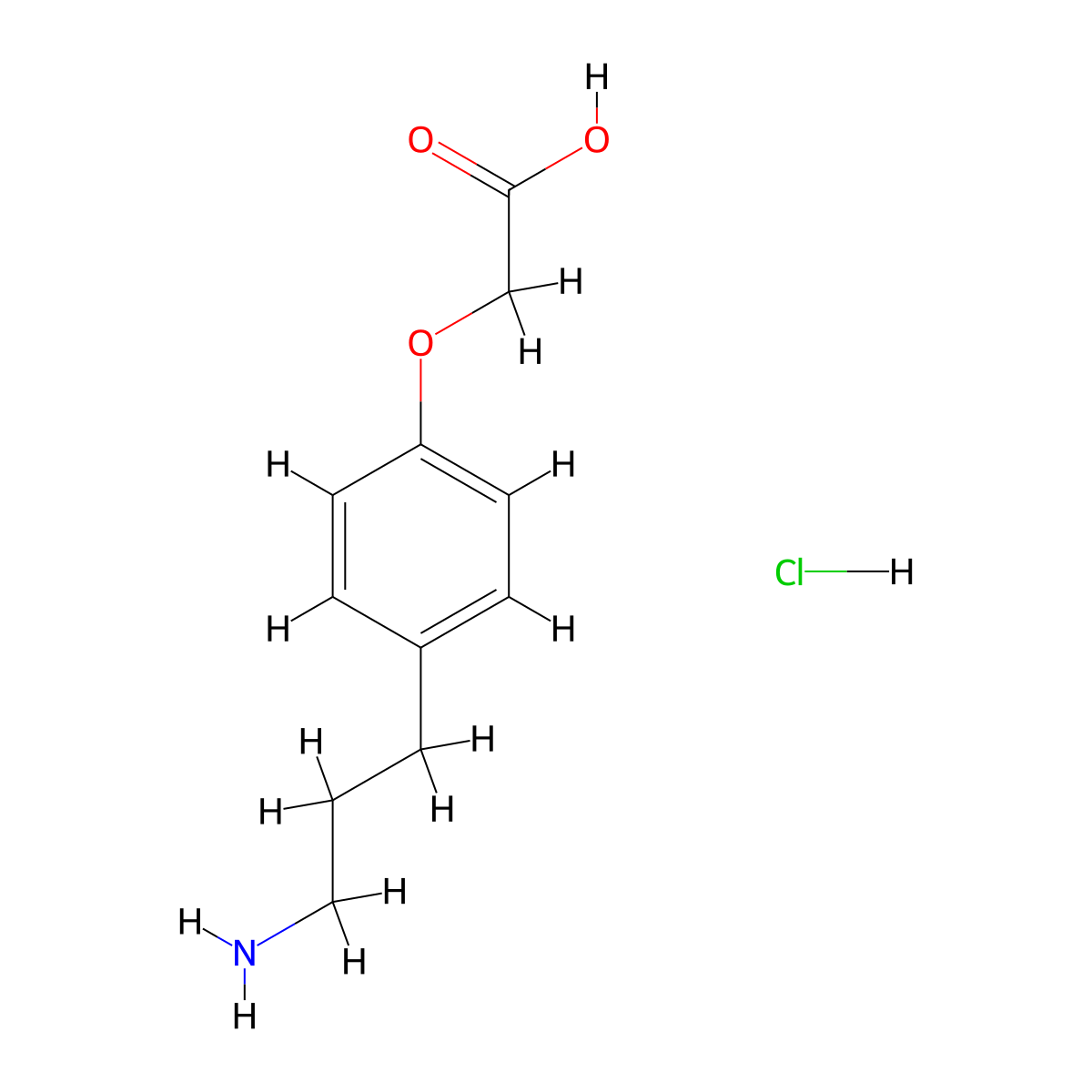2-[4-(3-Aminopropyl)phenoxy]acetic acid hydrochloride molecular structure, CAS 2126163-12-8