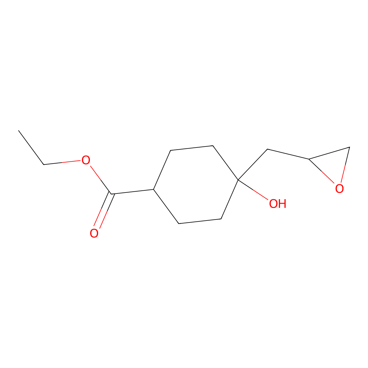 Ethyl 4-hydroxy-4-[(oxiran-2-yl)methyl]cyclohexane-1-carboxylate molecular structure, CAS 2126163-17-3