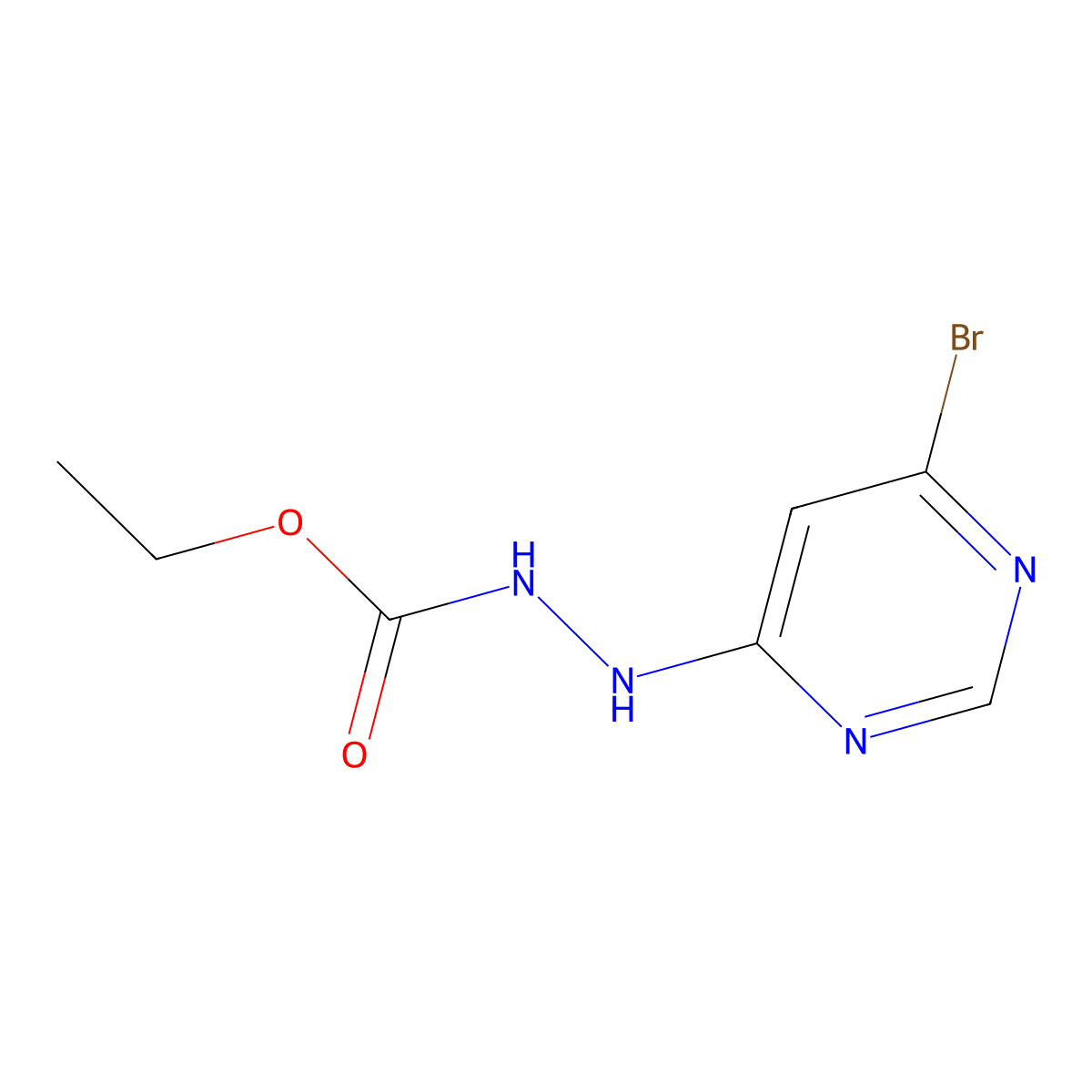 N'-(6-bromopyrimidin-4-yl)ethoxycarbohydrazide molecular structure, CAS 2126163-19-5