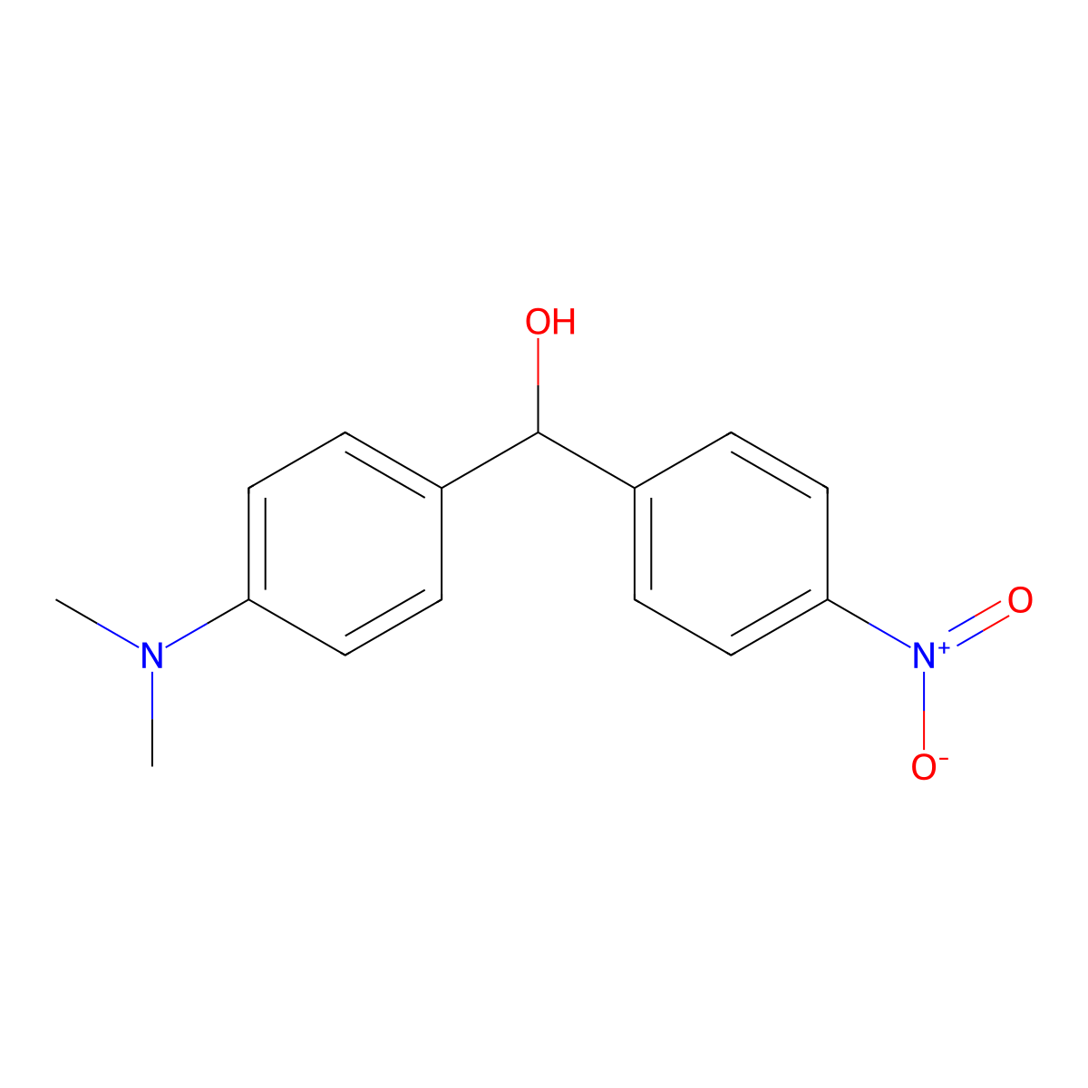 [4-(Dimethylamino)phenyl](4-nitrophenyl)methanol molecular structure, CAS 2126163-21-9