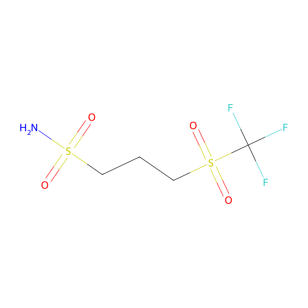 3-Trifluoromethanesulfonylpropane-1-sulfonamide molecular structure, CAS 2126163-38-8