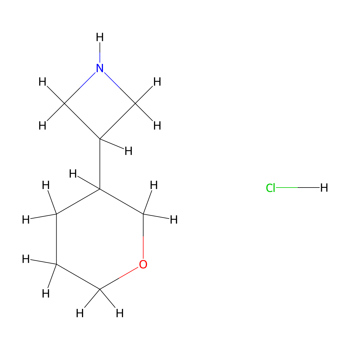 3-(Oxan-3-yl)azetidine hydrochloride molecular structure, CAS 2126176-75-6