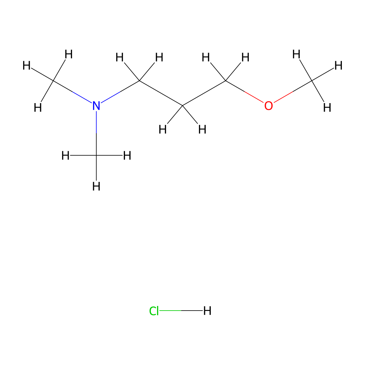 (3-Methoxypropyl)dimethylamine hydrochloride molecular structure, CAS 2126176-93-8