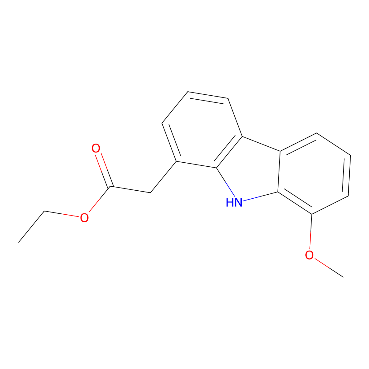 Ethyl 2-(8-methoxy-9H-carbazol-1-yl)acetate molecular structure, CAS 2126176-97-2
