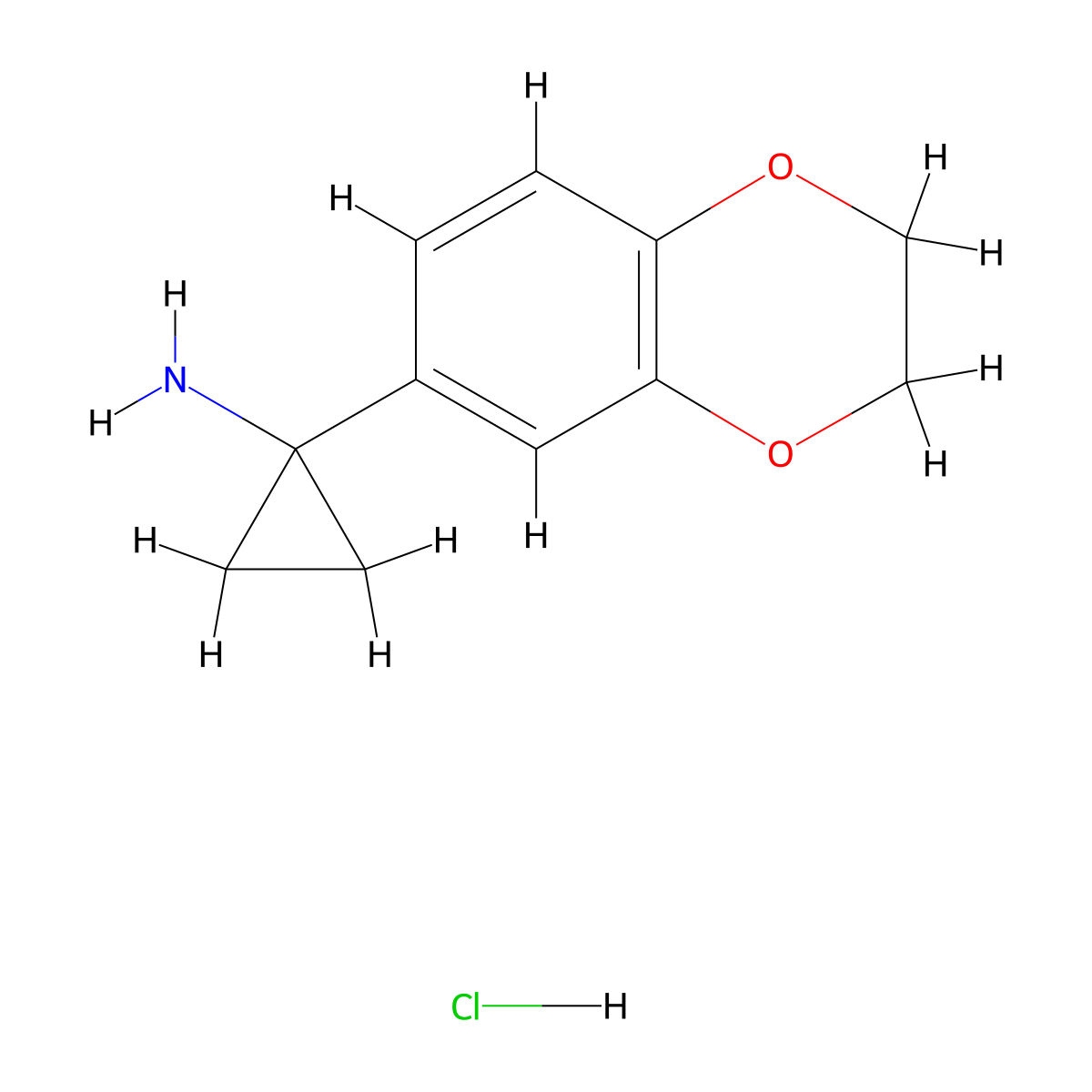 1-(2,3-Dihydro-1,4-benzodioxin-6-yl)cyclopropan-1-amine hydrochloride molecular structure, CAS 2126176-99-4