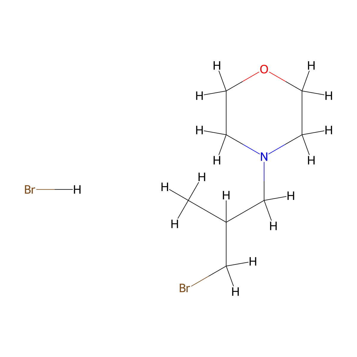 4-(3-Bromo-2-methylpropyl)morpholine hydrobromide molecular structure, CAS 2126177-00-0