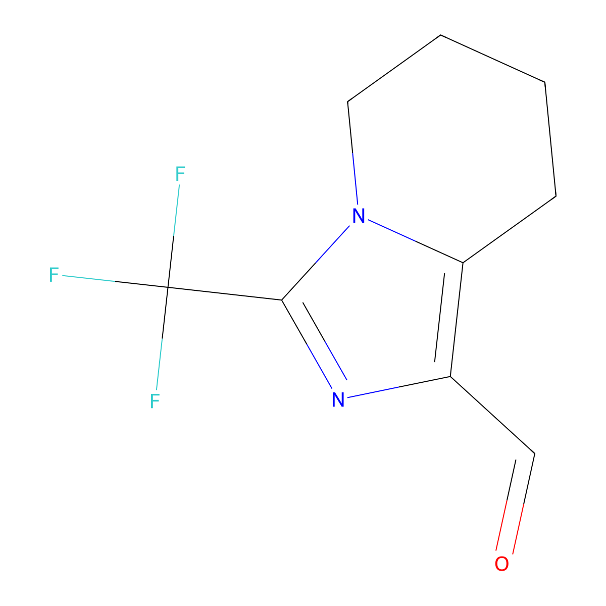 3-(trifluoromethyl)-5H,6H,7H,8H-imidazo[1,5-a]pyridine-1-carbaldehyde molecular structure, CAS 2126177-07-7