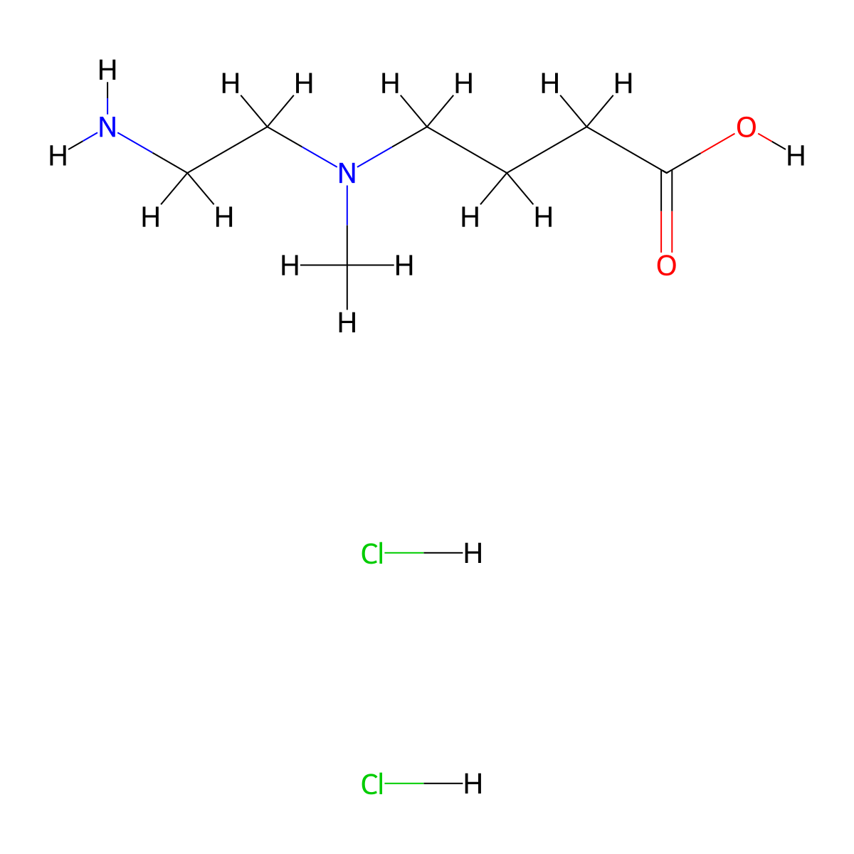 4-[(2-Aminoethyl)(methyl)amino]butanoic acid dihydrochloride molecular structure, CAS 2126177-12-4