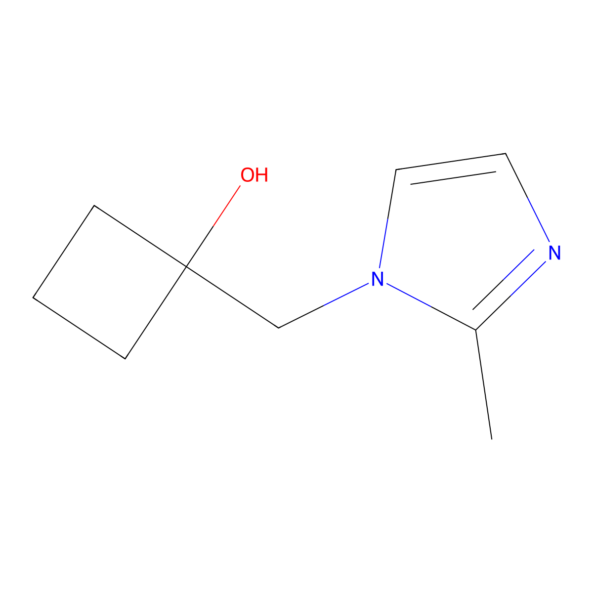 1-[(2-methyl-1H-imidazol-1-yl)methyl]cyclobutan-1-ol molecular structure, CAS 2126177-14-6