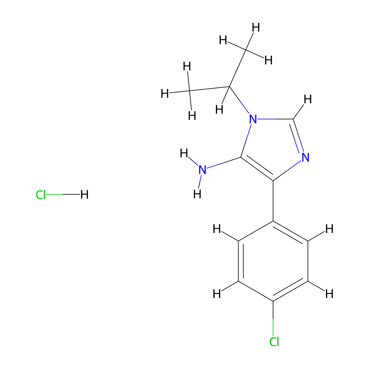4-(4-Chlorophenyl)-1-(propan-2-yl)-1H-imidazol-5-amine hydrochloride molecular structure, CAS 2126177-23-7