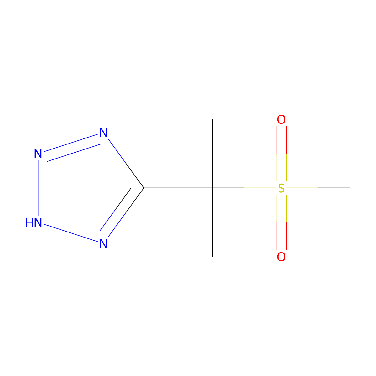 5-(2-Methanesulfonylpropan-2-yl)-2H-1,2,3,4-tetrazole molecular structure, CAS 2126177-26-0