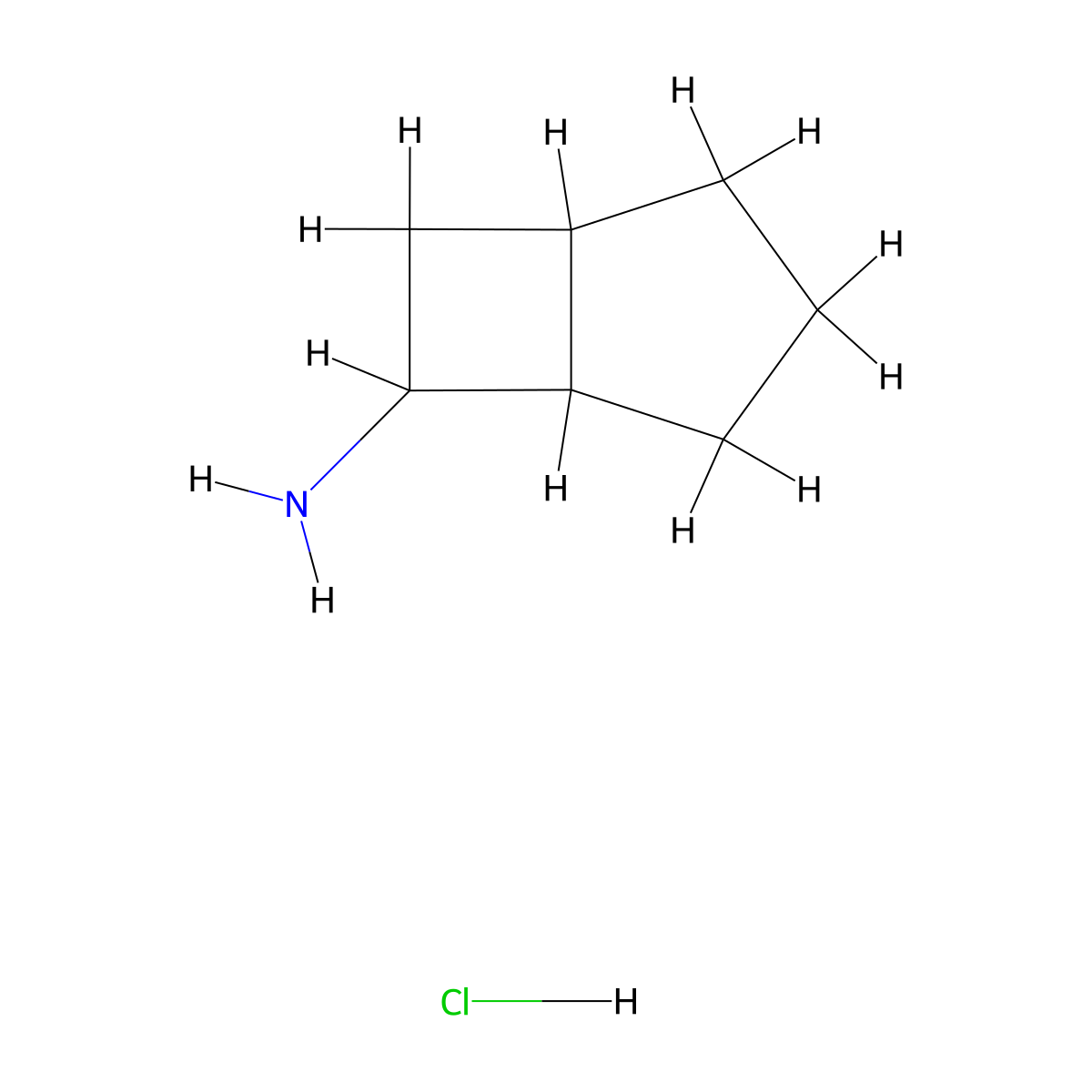 Bicyclo[3.2.0]heptan-6-amine hydrochloride molecular structure, CAS 2126177-28-2
