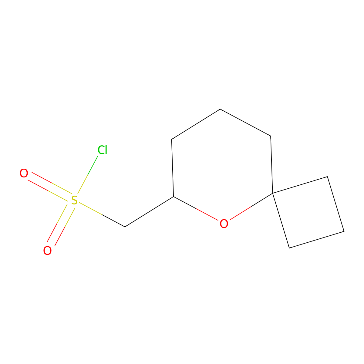 {5-Oxaspiro[3.5]nonan-6-yl}methanesulfonyl chloride molecular structure, CAS 2126177-51-1