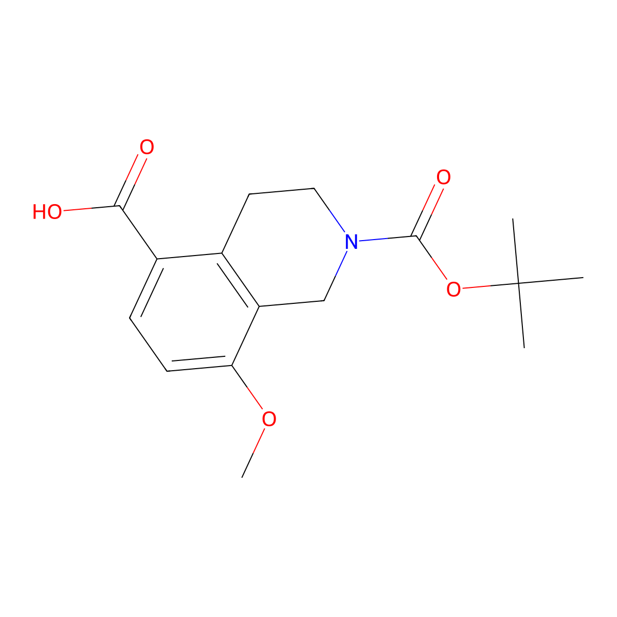 2-[(Tert-butoxy)carbonyl]-8-methoxy-1,2,3,4-tetrahydroisoquinoline-5-carboxylic acid molecular structure, CAS 2126177-55-5