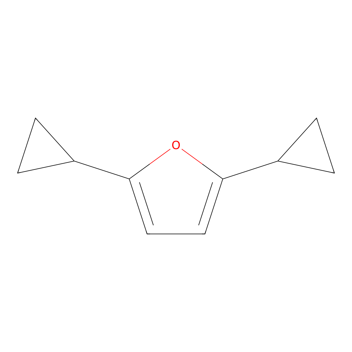 2,5-Dicyclopropylfuran molecular structure, CAS 2126177-66-8
