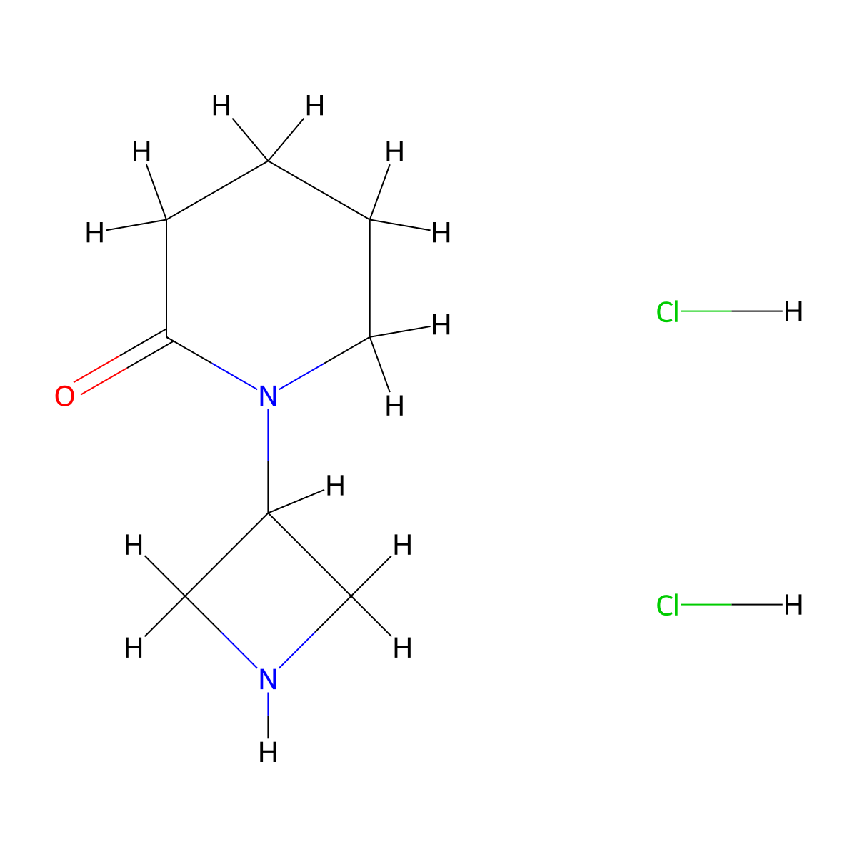 1-(Azetidin-3-yl)piperidin-2-one dihydrochloride molecular structure, CAS 2126177-75-9