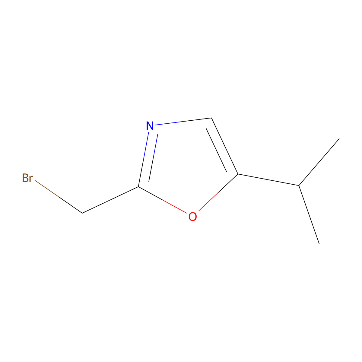 2-(Bromomethyl)-5-isopropyloxazole molecular structure, CAS 2126177-77-1