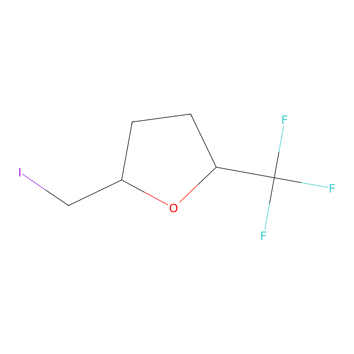 2-(Iodomethyl)-5-(trifluoromethyl)oxolane molecular structure, CAS 2126177-81-7