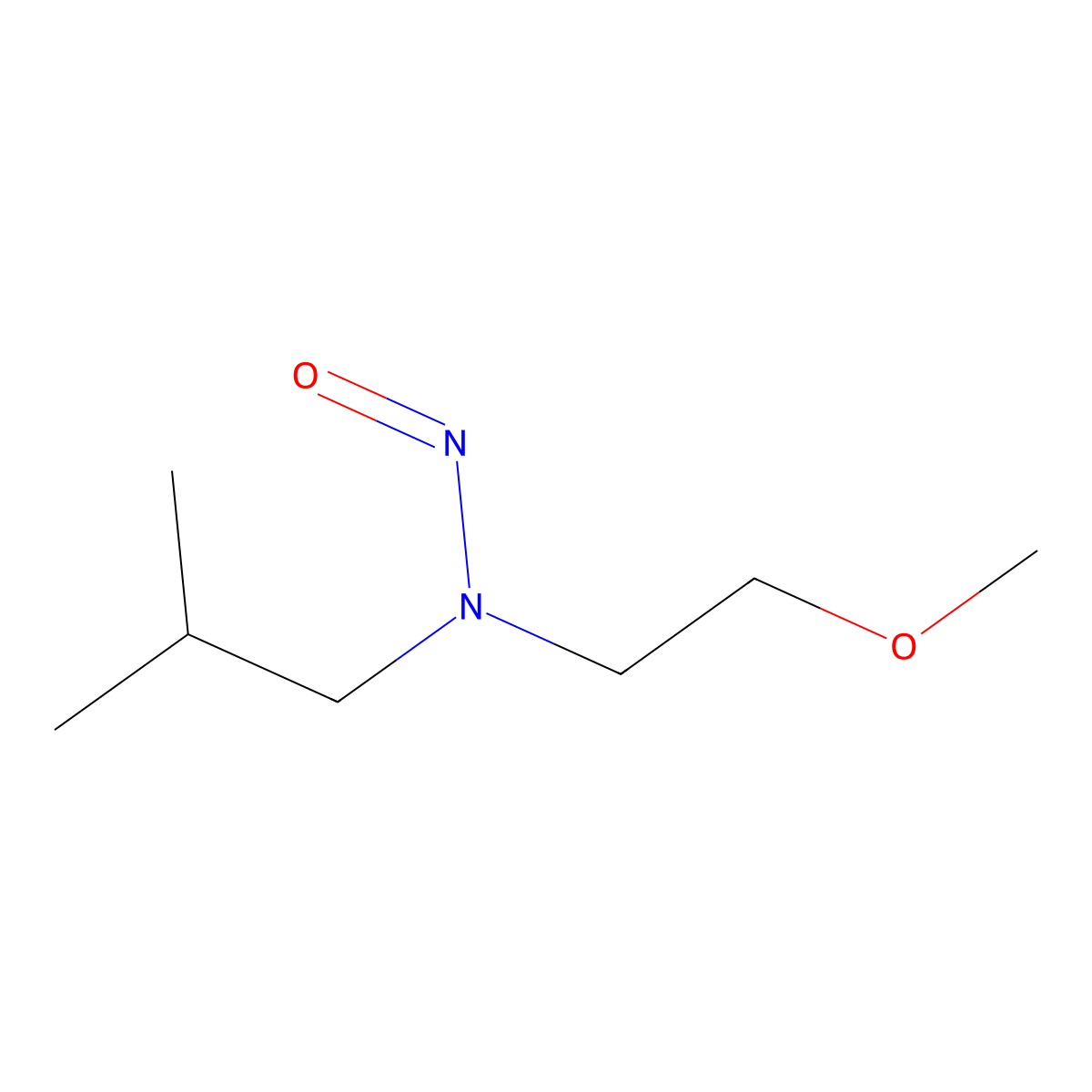 (2-Methoxyethyl)(2-methylpropyl)nitrosoamine molecular structure, CAS 2126177-84-0